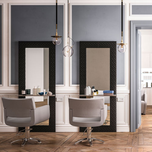 Polyurethan-Friseurstuhl - MOON - Beauty Star - mit Hubhydraulik / für Gewerbegebrauch / mit Sterngestell