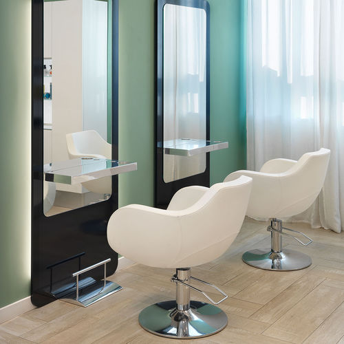 Polyurethanschaum-Friseurstuhl - ARTEMISIA - Beauty Star - mit Hubhydraulik / beige / für Gewerbegebrauch