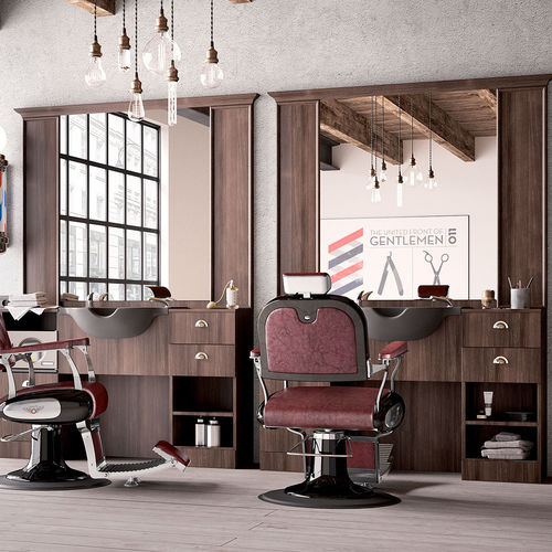 Moderner Schminktisch - EASY BARBER WASH  - Beauty Star - Holz / wandmontiert / für Frisörsalon