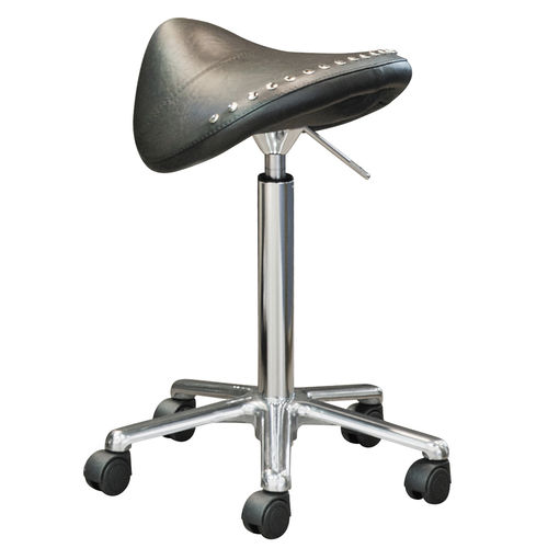 Moderner Arbeitshocker - ELVIS - Beauty Star - Gestell aus Metall / mit Rollen / Polster
