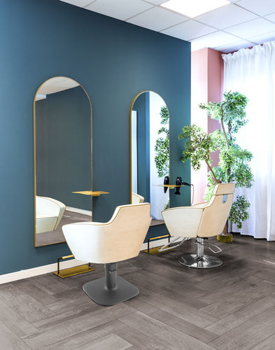 Moderner Schminktisch - GOLD - Beauty Star - Glas / Metall / wandmontiert