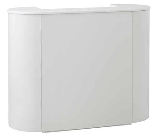 Halbrunde Empfangstheke - METAL WHITE  - Beauty Star - Metall / melaminbeschichtet / für Frisörsalon