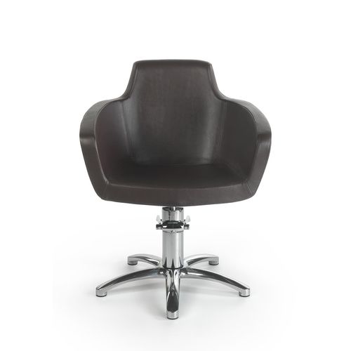 Moderner Friseurstuhl - ALBA - Beauty Star - Kunstleder / schwarz / für Frisörsalon