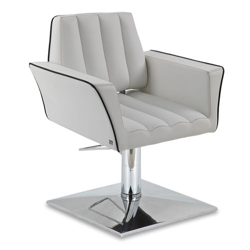 Moderner Friseurstuhl - OYSTER ELEGANCE - AGV group - Leder / Metall / regelbar