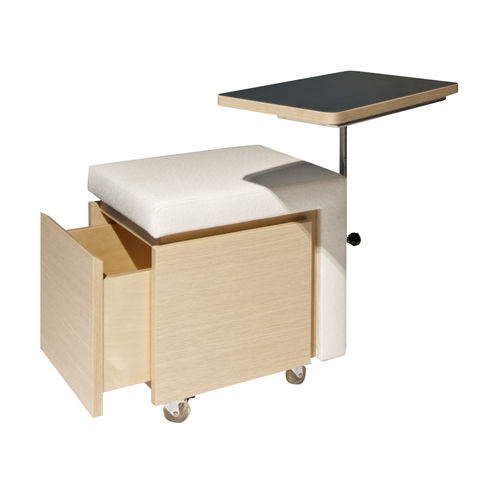 Moderner Arbeitshocker - NAILS 130PL - FIAPP - Gestell aus Holz / mit Rollen / drehbar