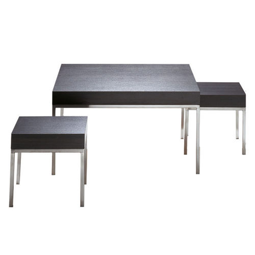 Moderner Couchtisch - HARMONY T01-02-03 - FIAPP - lackiertes MDF / Laminat / Gestell aus rostfreiem Edelstahl