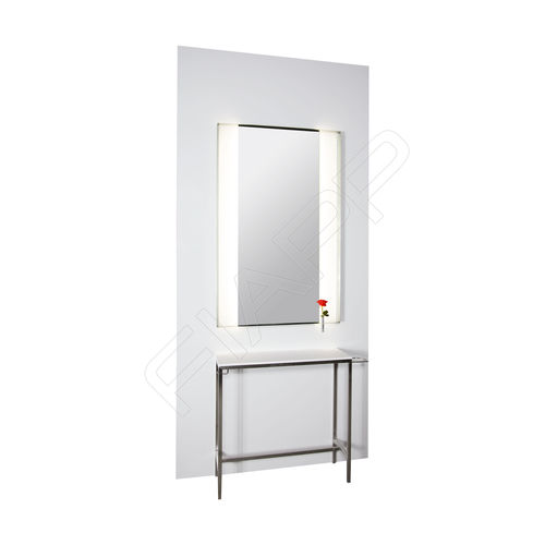 Moderner Schminktisch - STYLE 464 - FIAPP - Edelstahl / Laminat / wandmontiert