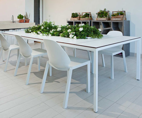 Moderner Tisch - QTab - Bsinergy - HPL / Gestell aus Aluminium / rechteckig