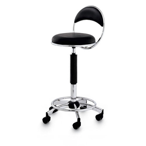 Moderner Friseurhocker - SWEET SIT ELEGANT SUPER - Artecno Srl - Kunstleder / Gestell aus verchromtem Metall / mit Sterngestell mit 5 Streben