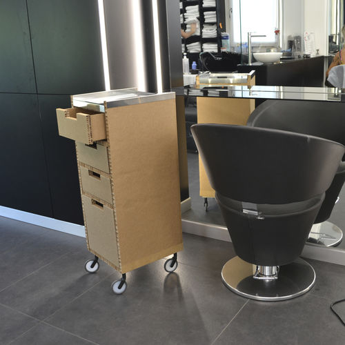 Pflegewagen - CARTECNO - Artecno Srl - für Frisörsalon / für Schönheitssalon / aus recyceltem Material