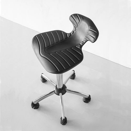 Moderner Friseurhocker - STAR TRACK - Artecno Srl - Gestell aus verchromtem Metall / mit Sterngestell / mit Rollen