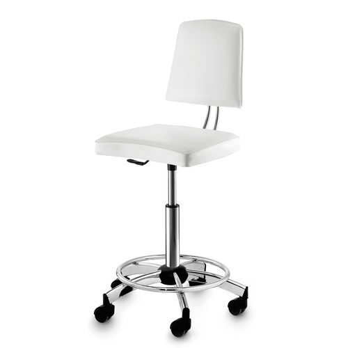 Moderner Friseurhocker - SWEET SIT LUXOR - Artecno Srl - Kunstleder / Gestell aus verchromtem Metall / mit Sterngestell mit 5 Streben