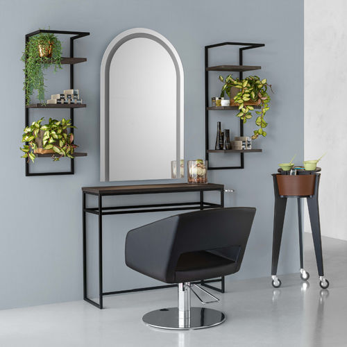 Moderner Schminktisch - LOLA C - Artecno Srl - aus lackiertem Metall / melaminbeschichtet / wandmontiert
