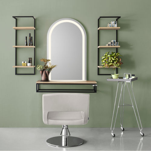 Moderner Schminktisch - LOLA S - Artecno Srl - Holz / aus lackiertem Metall / wandmontiert