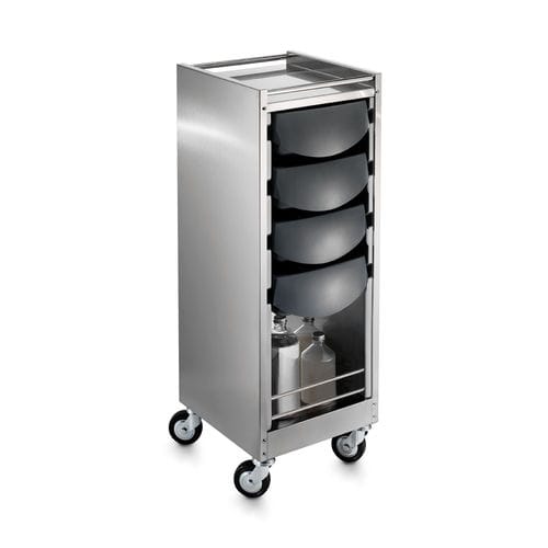 Pflegewagen - New Luxury - Artecno Srl - für Frisörsalon / Edelstahl