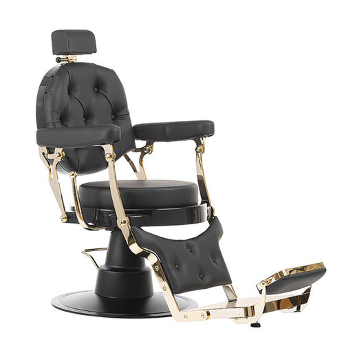 Metall-Barbiersessel - MUSTACHE GOLD EDITION - BONVINI - Kunstleder / mit Fußstütze / mit Kopfstütze