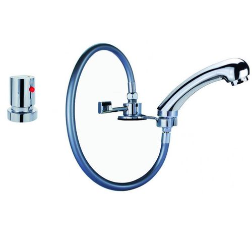 Einhebelmischer für Handwaschbecken - GA/905.20 - BONVINI - Aufsatz / thermostatisch / aus verchromtem Metall