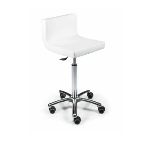 Moderner Friseurhocker - IRON - Nelson Mobilier - Gestell aus Aluminium / mit Sterngestell mit 5 Streben / mit Rollen