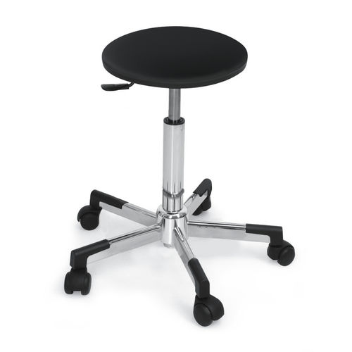 Moderner Hocker - EKO  - Nelson Mobilier - Kunstleder / Gestell aus rostfreiem Edelstahl / Polster