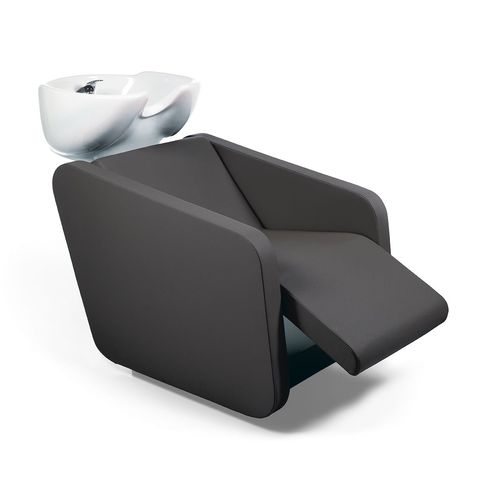 Waschsessel mit Fußstütze - GOWASH - Nelson Mobilier - Kunstleder / Keramik / 1 Platz