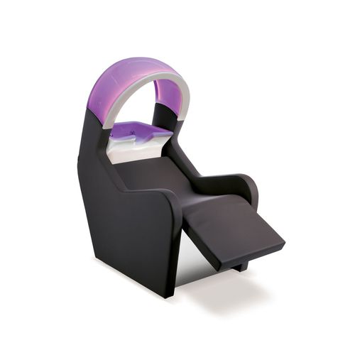 Waschsessel mit Fußstütze - CHROMOWASH SHIATSU AIR - Nelson Mobilier - 1 Platz