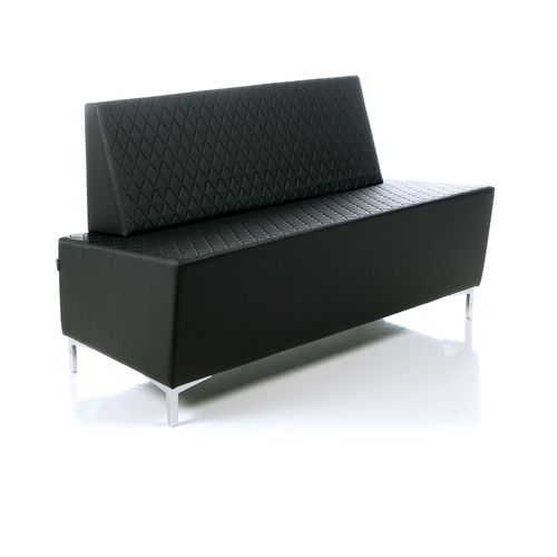 Moderne Polsterbank - PYRAMID 2P - Nelson Mobilier - Kunstleder / Aluminium / für Schönheitssalon