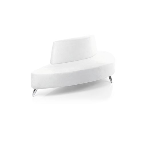 Moderne Polsterbank - ISLE - Nelson Mobilier - Samt / Kunstleder / Gestell aus Metall