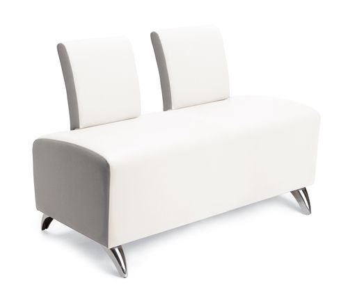 Moderne Polsterbank - KRYPTON 2P - Nelson Mobilier - Stoff / für Frisörsalon / mit Rückenlehne