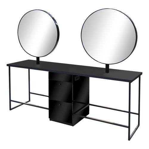 Moderner Schminktisch - Scamnum 4P - Nelson Mobilier - Laminat / Metall / für Frisörsalon