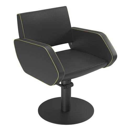 Moderner Friseurstuhl - NOVA - Nelson Mobilier - Kunstleder / mit Hubhydraulik / schwarz