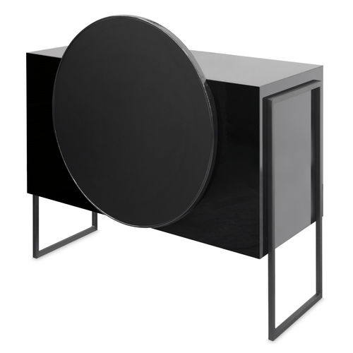 Verkaufstresen für Geschäfte / Laminat - SCAMNUM - Nelson Mobilier - Stahl / für Frisörsalon / schwarz
