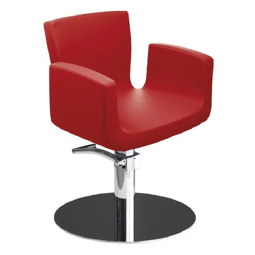 Moderner Friseurstuhl - BARBIZON - Nelson Mobilier - Kunstleder / mit Hubhydraulik / schwarz