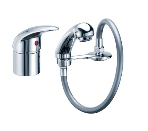 Einhebelmischer für Waschbecken - Mitimax - Nelson Mobilier - Aufsatz / aus verchromtem Metall / für den Innenraum