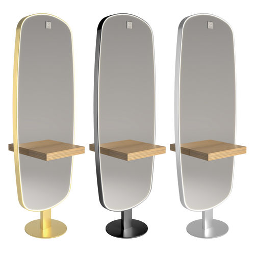 Moderner Schminktisch - Ovalis Double LED  - Nelson Mobilier - Metall / PVC / Glas