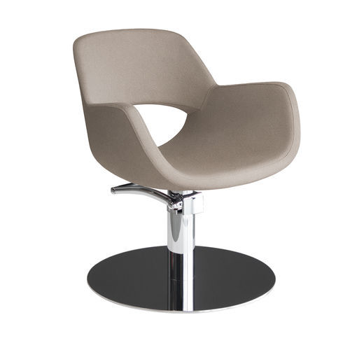 Moderner Friseurstuhl - ISOKA - Nelson Mobilier - Kunstleder / mit Hubhydraulik / schwarz