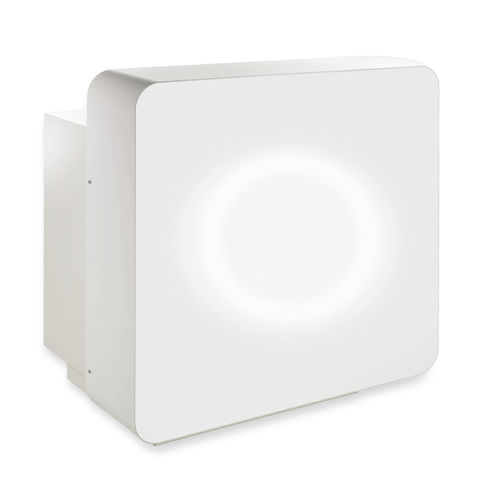 Melaminbeschichtete Empfangstheke - IDESK MEDIUM - Nelson Mobilier - Plexiglas® / beleuchtet / für Frisörsalon
