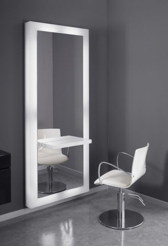 Moderner Schminktisch - WHITE - SASSI - Plexiglas® / wandmontiert / für Frisörsalon