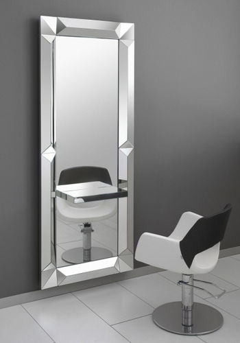 Moderner Schminktisch - DIAMANTE - SASSI - Aluminium / wandmontiert / für Frisörsalon