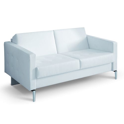 Modernes Sofa - LOUNGE - SASSI - Vinyl / mit Armlehnen / grau