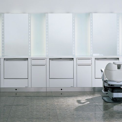 Konsole Waschbecken - SALON  - TAKARA BELMONT - Chrom / Mischbatterie / mit integrierten Schubladen