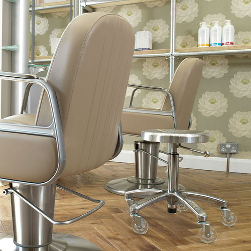 Moderner Friseurhocker - D - TAKARA BELMONT - Acryl / Gestell aus Aluminium / mit Sterngestell