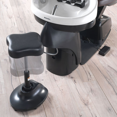 Moderner Friseurhocker - YUME  - TAKARA BELMONT - Kunstleder / Gestell aus Kunststoff / mit Mittelfuß