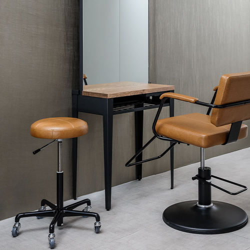 Moderner Friseurhocker - ZEN  - TAKARA BELMONT - Kunstleder / Gestell aus Metall / mit Sterngestell