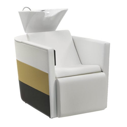 Moderner Friseurstuhl - Tub - TAKARA BELMONT - Leder / Polster / weiß