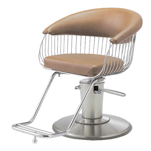 Moderner Friseurstuhl - HARP - TAKARA BELMONT - Leder / aus verchromtem Metall / mit Hubhydraulik