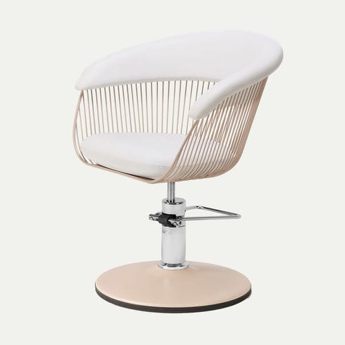 Moderner Friseurstuhl - VEGA - TAKARA BELMONT - Kunstleder / Stahl / mit Hubhydraulik
