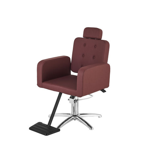 Moderner Friseurstuhl - EVA - VEZZOSI - Kunstleder / Metall / mit Hubhydraulik