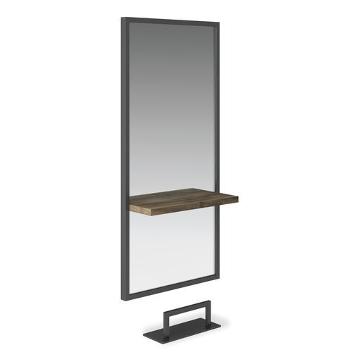 Wandmontierter Spiegel - INDUSTRIAL - VEZZOSI - für Frisörsalon / Industriedesign / rechteckig