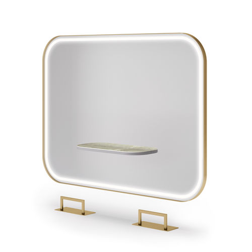 Wandmontierter Spiegel - FANCY - VEZZOSI - für Frisörsalon / modern / rechteckig