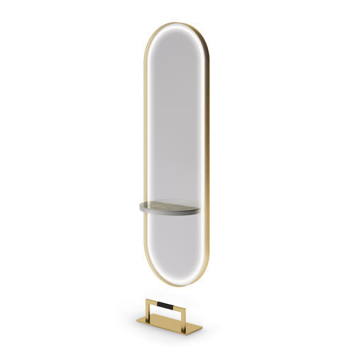 Wandmontierter Spiegel - FANCY - VEZZOSI - für Frisörsalon / modern / oval